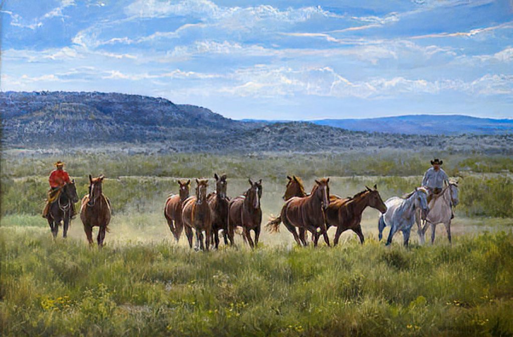 Bringing Up the Boys_20x30_Oil